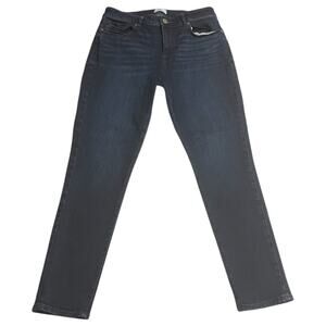 LOFT Outlet Womens Jeans Size 8 Blue Curvy Skinny Mid Rise Dark Wash Denim Jeans
